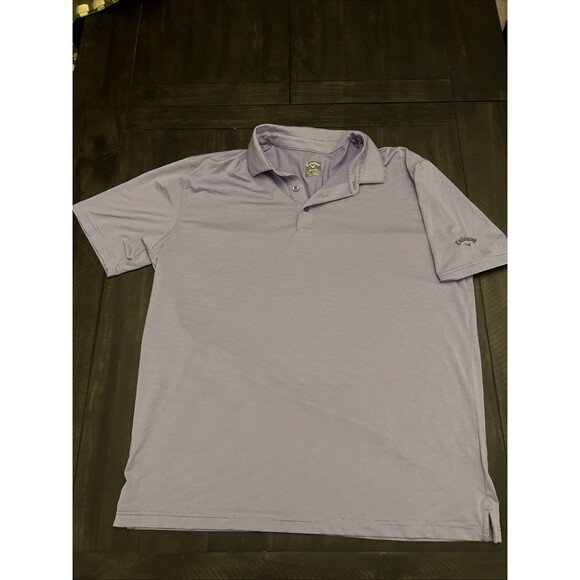 Callaway Polo Shirt Mens XL Purple Opti Dri Golf Stretch Performance - Picture 2 of 6